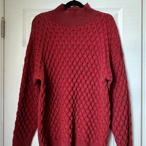 Women's Mock Turtleneck Sweater - Knox Rose Red XL